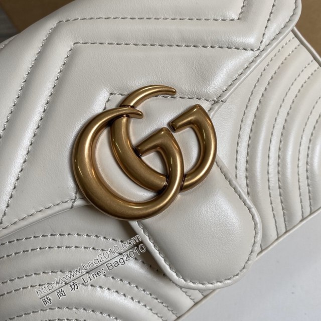 Gucci新款女包 古馳雙G銜縫迷你手提單肩斜挎鏈條包 Gucci原廠皮GG Marmont郵差包系列女包 547260  ydg3152